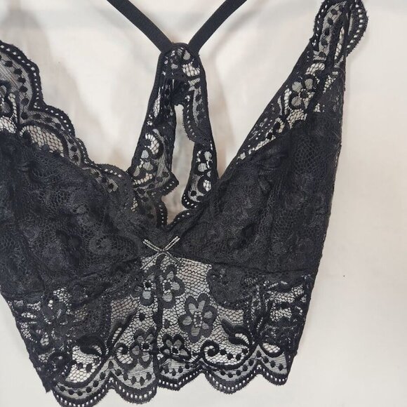 Shein 4 Piece Lingerie Set in Black‎ Floral Lace - Size XL - Picture 3 of 8